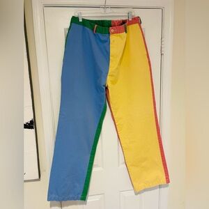 Vineyard Vines Chino Colorful Pastel Patchwork Color Block Golf Pants Size 40X32